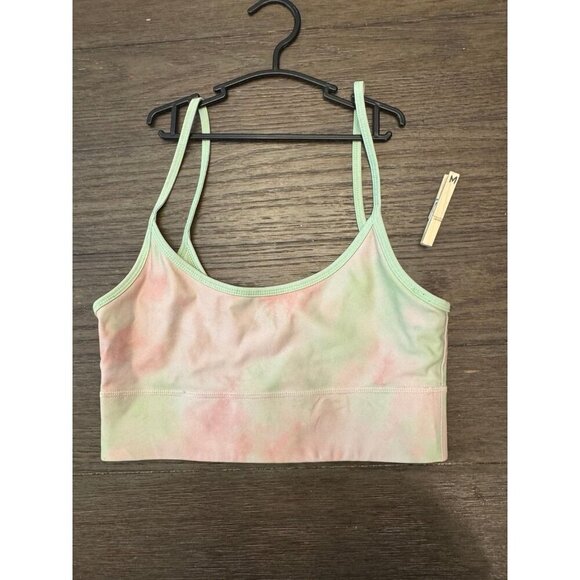 Sports Bra Fabletics tie dye pink green size Medium - Picture 1 of 2